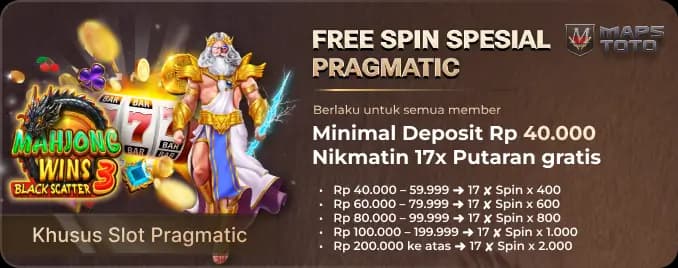 FREE SPIN 17✘ SPESIAL PRAGMATIC
